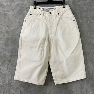 Z. Cavaricci Denim Jean Shorts 26 white 90s Y2K mom jeans High Waist